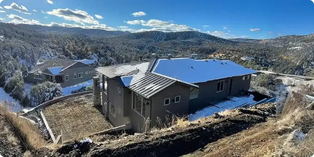 Custom home site selection process on hillside property in Arizona