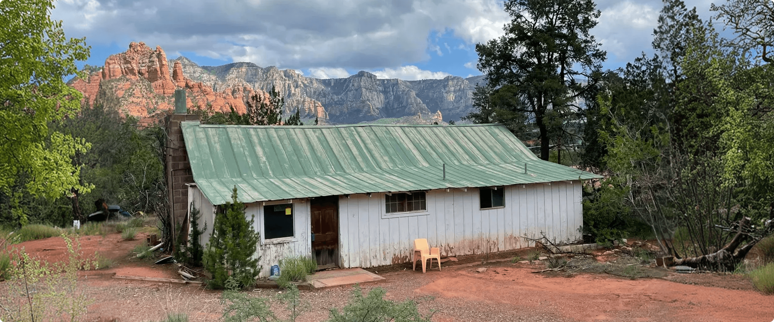 Tear down and rebuild project featuring an existing older home in Arizona before custom reconstruction